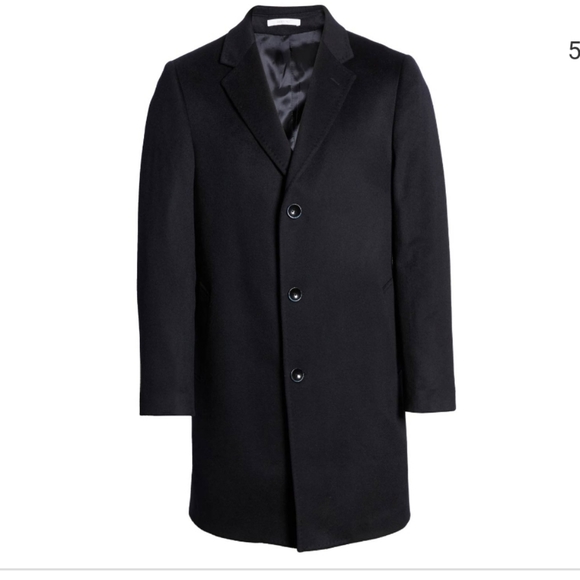Nordstrom Signature Men's Trim Fit Wool & Cashmere Overcoat - Picture 2 of 10